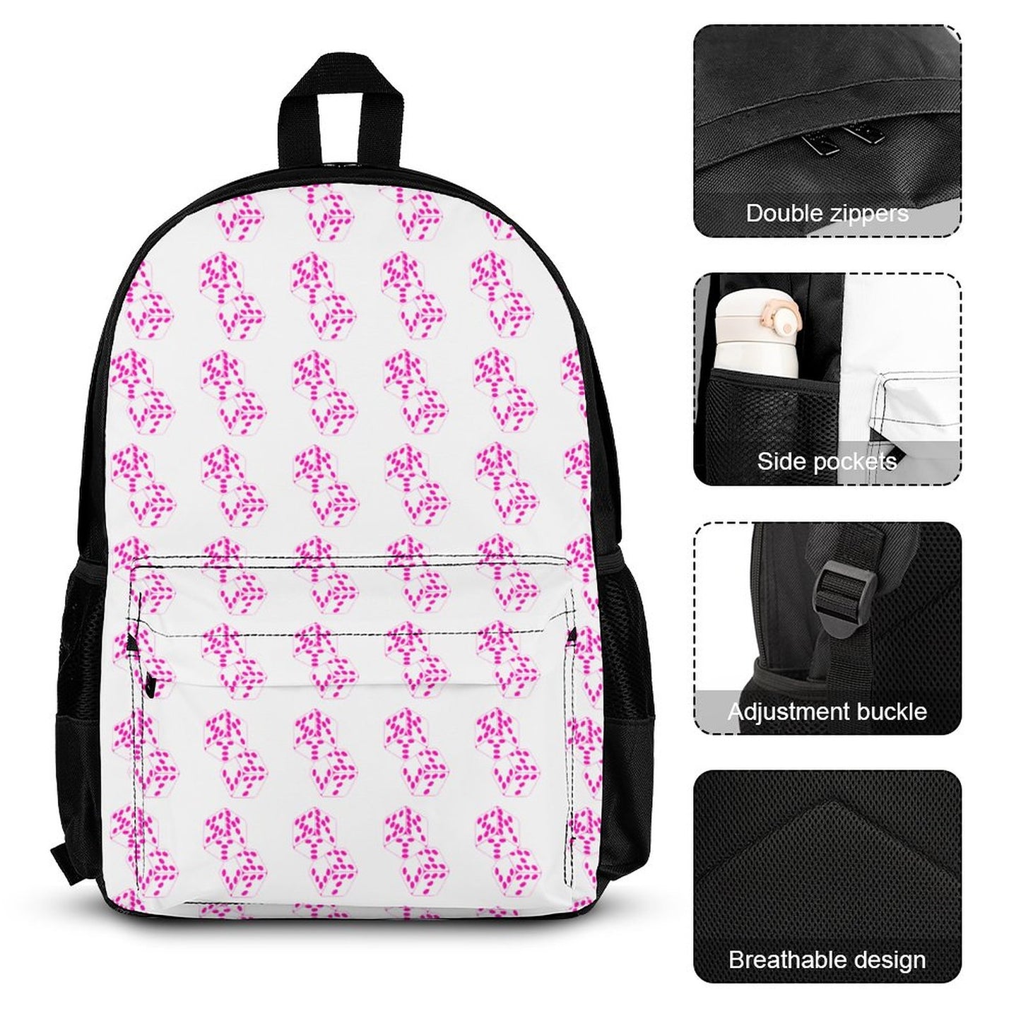 Set of 3 Skylit Bags PINK (Shoulder Bag Lunch Bag & Pencil Pouch)