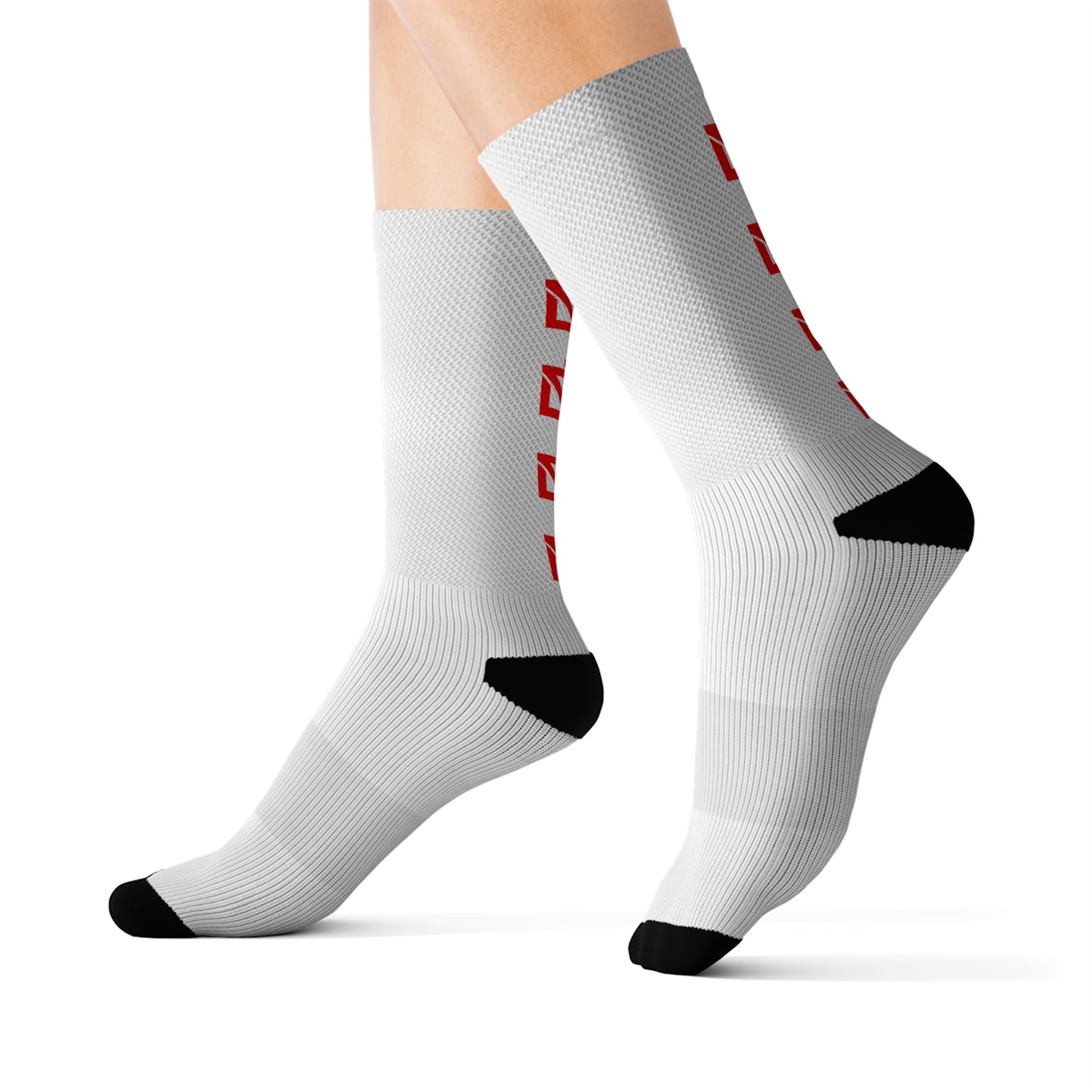 Skylit Music Socks (wht/red)