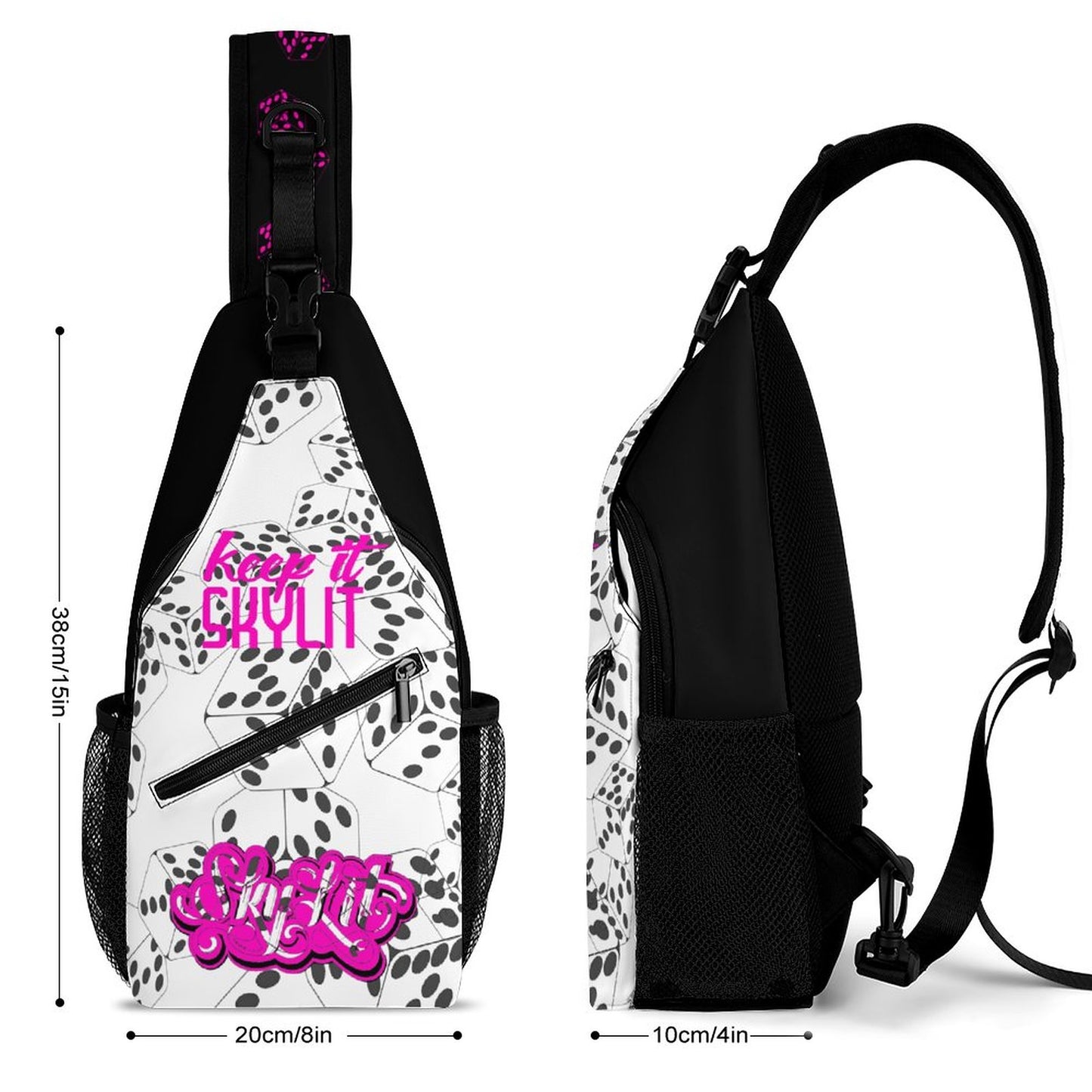 The Skylit Sling Bag PINK Dice edition