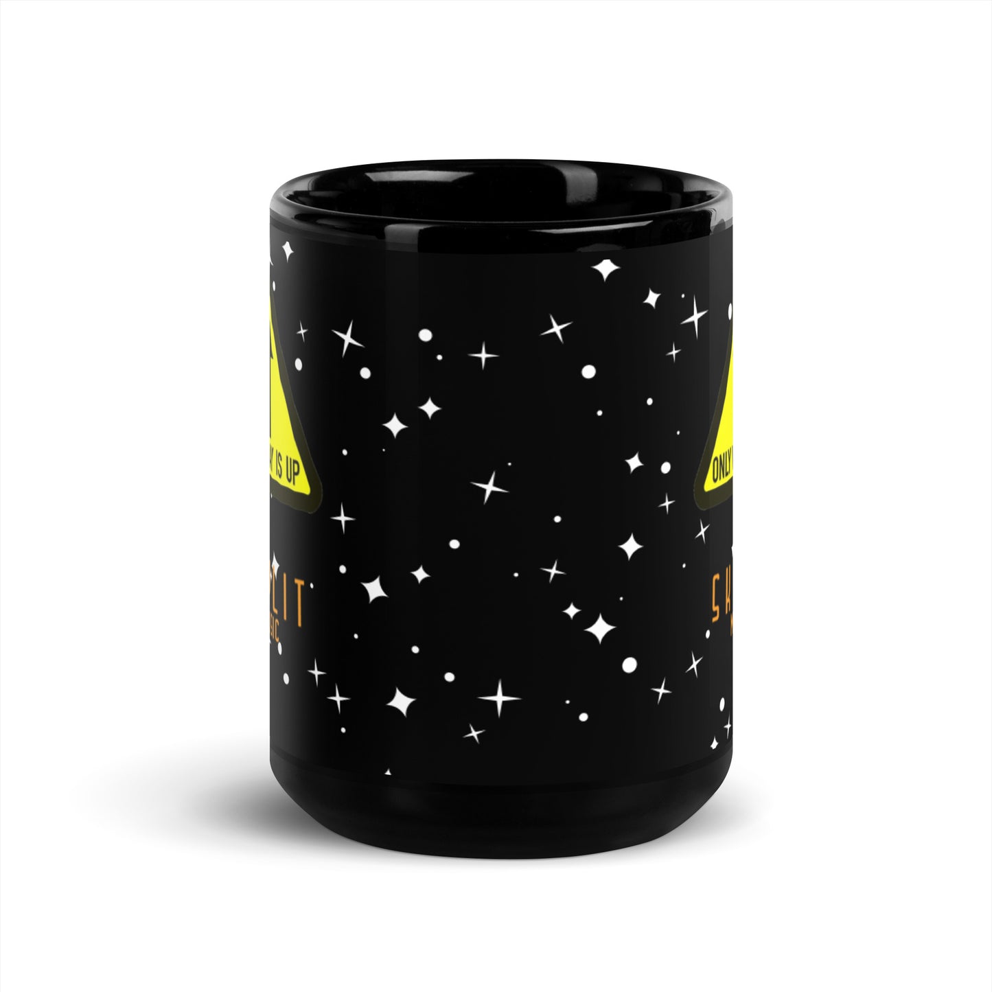 Only Way Starry Black Glossy Mug